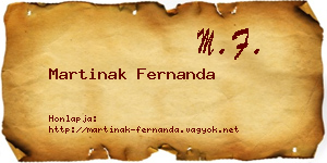 Martinak Fernanda névjegykártya